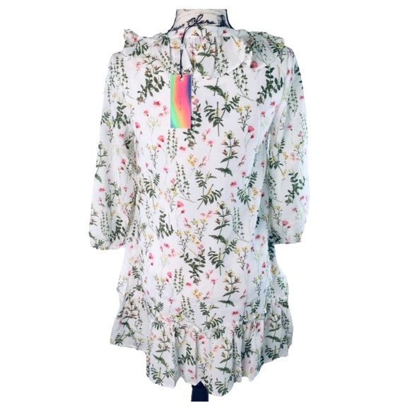 Nordstrom/After Market| Boho Floral Print Babydoll Dress | S NEW - Picture 8 of 10